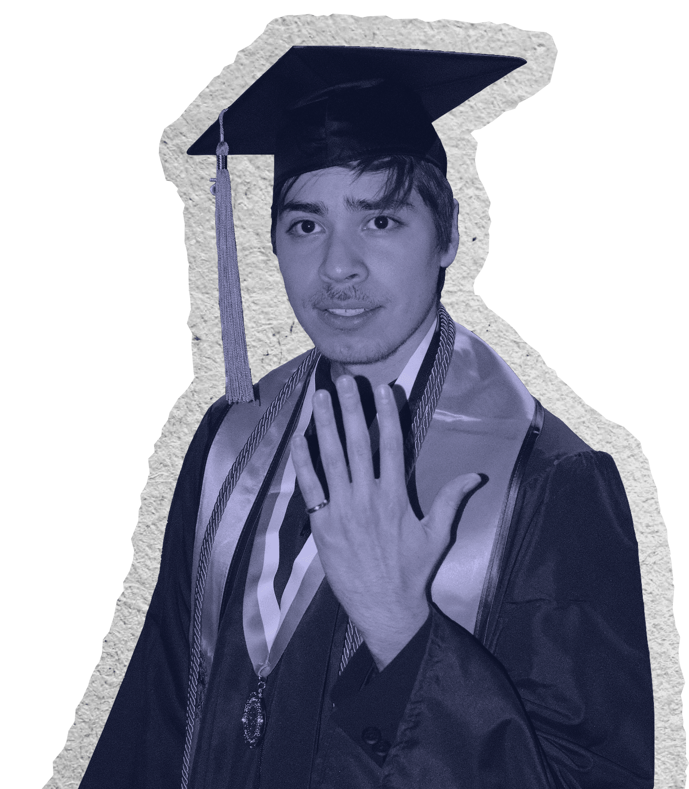 Portrait of Francisco Cavazos at his graduation